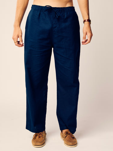 AFRO LINEN TRUNK | NAVY